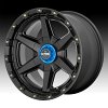 KMC KM101 Tempo Satin Black Custom Truck Wheels 6